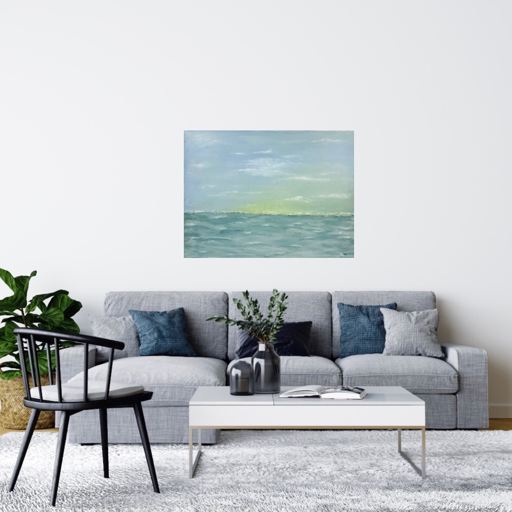 Original Textured Acrylic Abstract Landscape Painting 18x24x5/8 Stretched Canvas - Picture 4 of 10